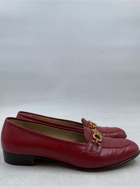 Salvatore Ferragamo Red Leather Loafer 8.5 B